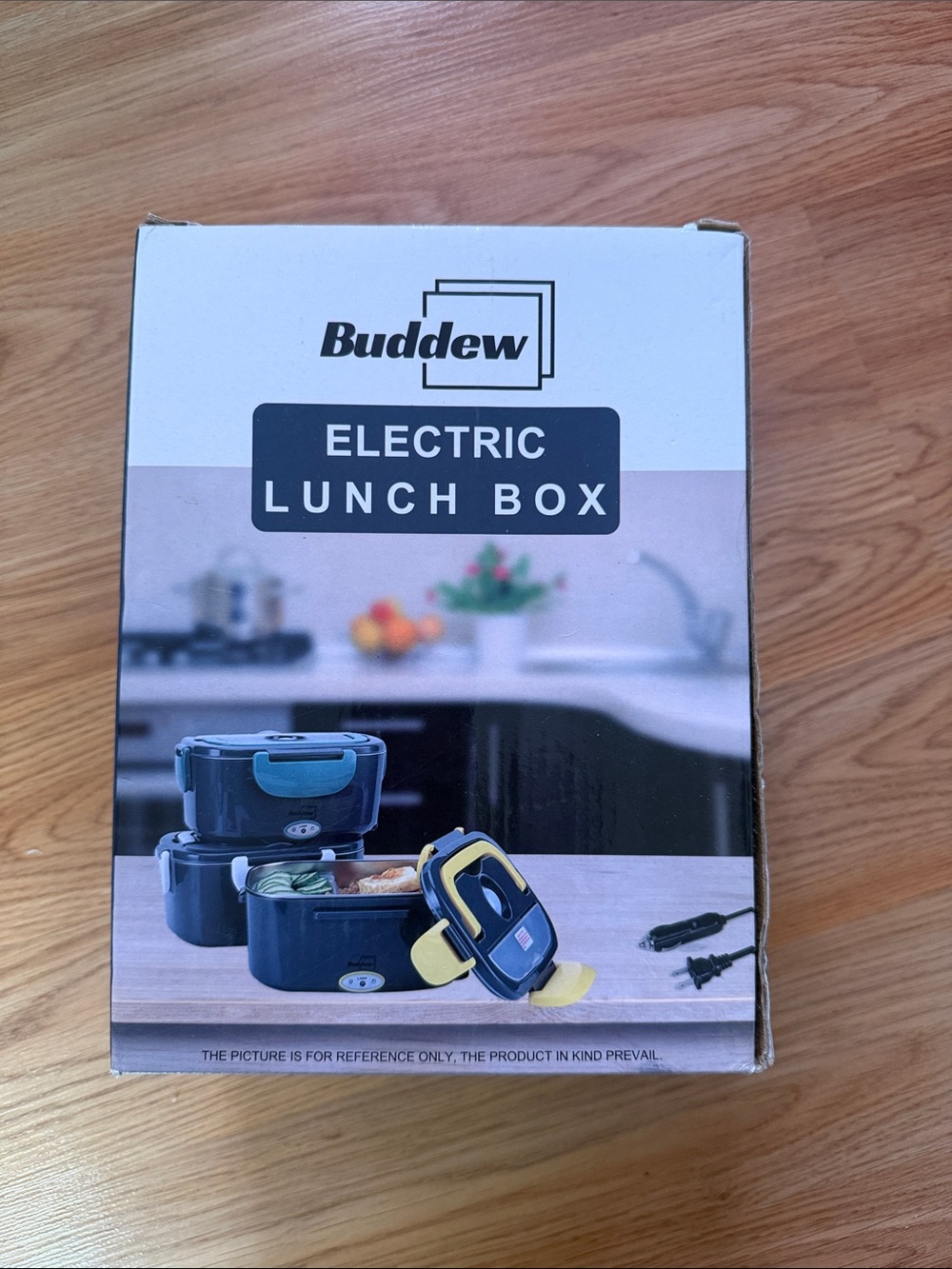Brand New Buddew Electric Lunch Box - Dark Blue with Teal Accents